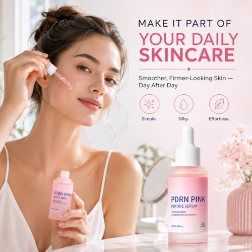 PDRN Serum, Pink Peptide Face Serum with Silk Peptide Complex - Product Imagery