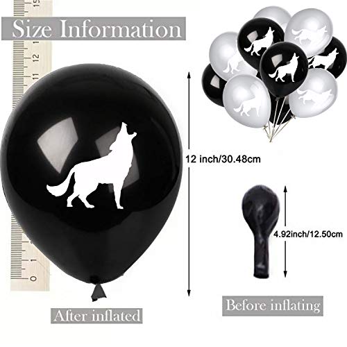 24PCS Wolf Latex Balloons for Wild Wolf Animal Theme Party - Product Imagery