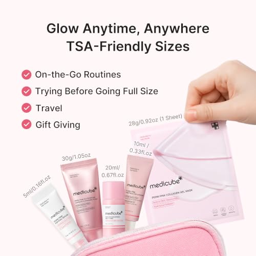 medicube PDRN Glow Essentials Kit, Mini Skincare Travel Set, - Product Imagery