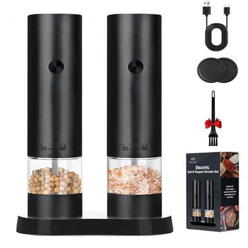 Electric Salt and Pepper Grinder Set, Ceramic - Product Imagery