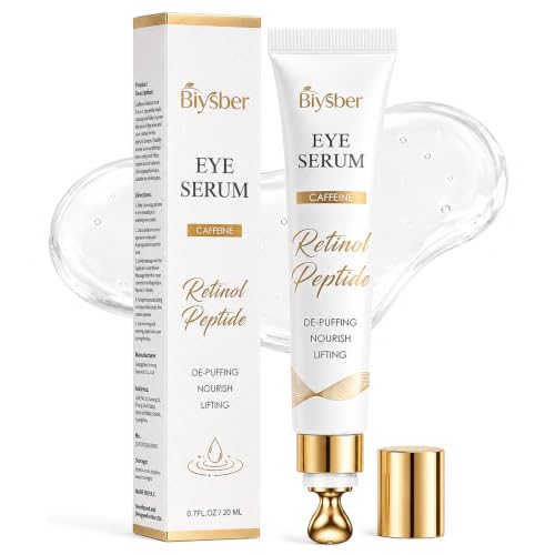 Under Eye Serum for Dark Circles Puffiness Caffeine Retinol - BIYSBER Official Imagery - 1
