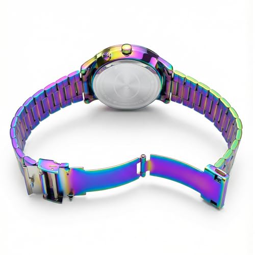 Rainbow Digital Watch for Women Men Nonsmart Large Face Wrist - Product Imagery