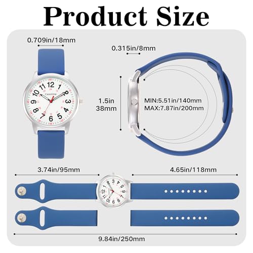 30M Waterproof Nurse Watch - Luminous Easy Read Dial, Second - Product Imagery