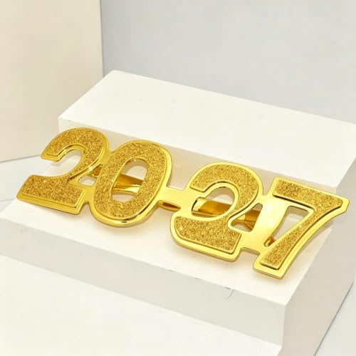 SWYOUN 4PCS 2027 Plastic Glasses Happy New Year's Eve Glasses - Product Imagery