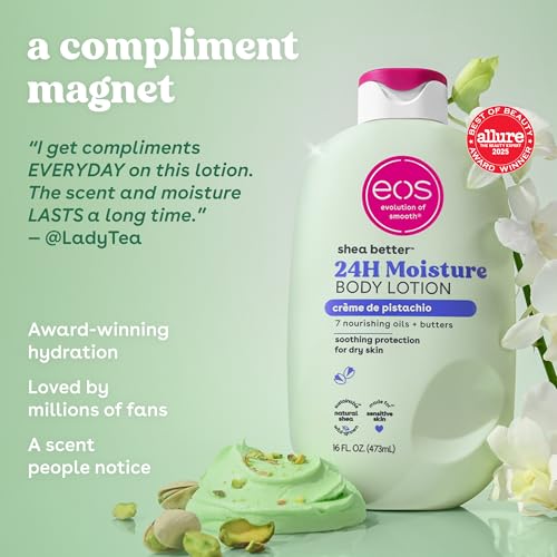 eos Shea Better Body Lotion- Crème de Pistachio, Natural Shea, - Product Imagery
