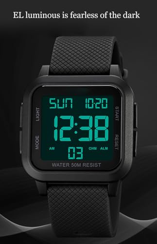 BESTKANG Unisex LED Digital Watch Women Men Digital Sports Watch - Product Imagery