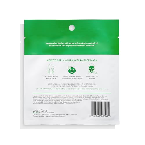 Avatara Chill Out Facial Mask 5 Sheets, Hydrating Mask, Sheet - Product Imagery