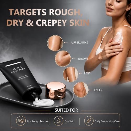 Retinol Body Lotion – Firming & Anti-Aging for Crepey Skin - Product Imagery