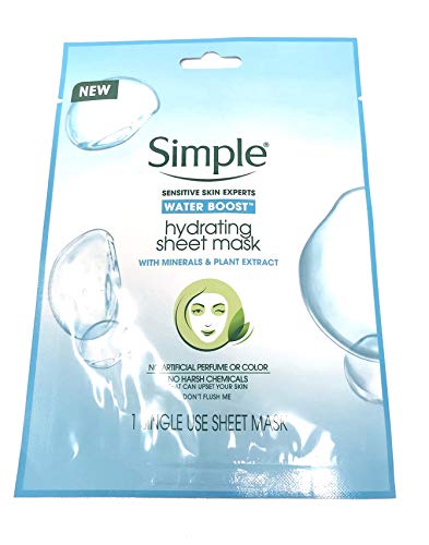 Simple Water Boost Hydrating Sheet Mask, 1 Mask (Bundle of 2) - Product Imagery