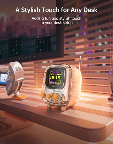 Divoom Tiivoo-2 Retro Bluetooth Speaker, FM Radio, Pixel Art - Product Imagery