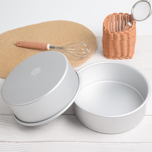 8 x 3 Inch Round Cake Pans Set of 2, Aluminum Round Cake Tin, - Product Imagery