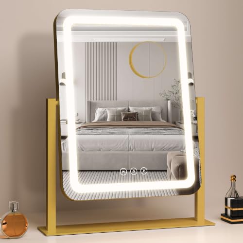 Shinerva 13.1"×16.7" Vanity Mirror with Lights, LED Makeup Mirror - Shinerva Official Product View 1