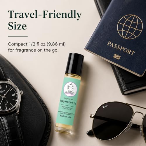 Imagination (M) Fresh Citrus & Woody Amber Fragrance Body Oil - Product Imagery