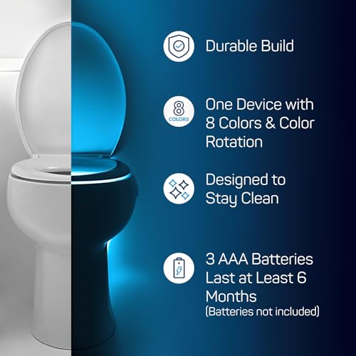 ToiLight 2 Pack. The Original Toilet Bowl Night Light. Fun & - Product Imagery