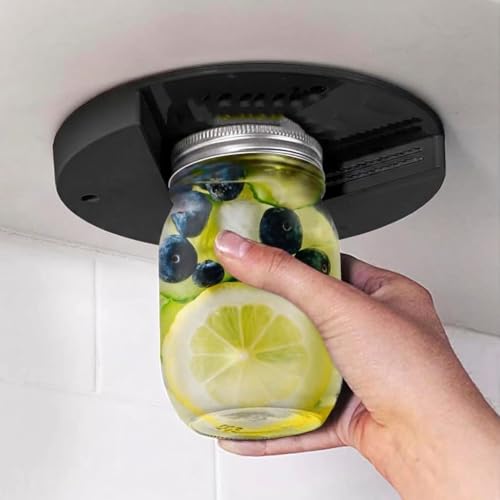Under Cabinet Jar Opener for Weak Hands & Seniors - V-Shape Lid - Product Imagery