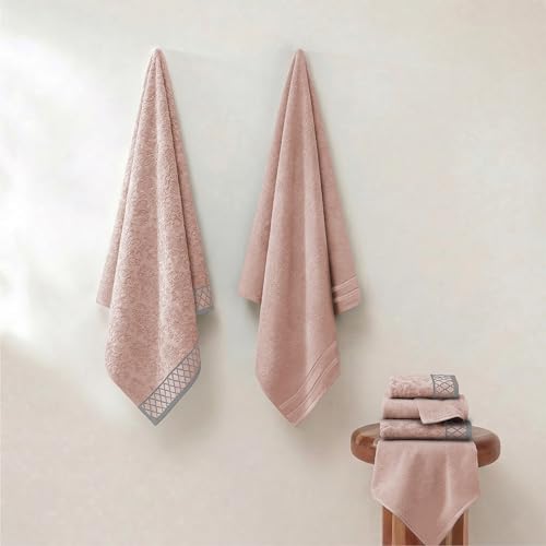 Modern Threads 6 Piece Bath Towel Set – Bathroom Towel Set with - Product Imagery