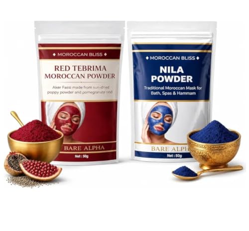 Moroccan Bliss Nila Powder and Red Tebrima Aker Fassi Powder Set 50G X2 - Generic Official Product View 1