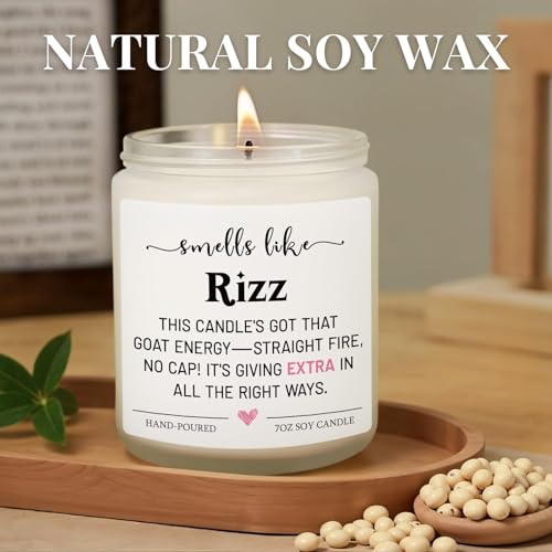 Teen Girls Teen Boys Gifts, Lavender Rizz Candle for Gen Z - Product Imagery