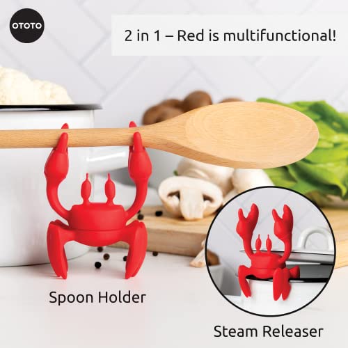 OTOTO 2 in 1 Silicone Spoon Rest & Steam Releaser - Large Spoon - Product Imagery