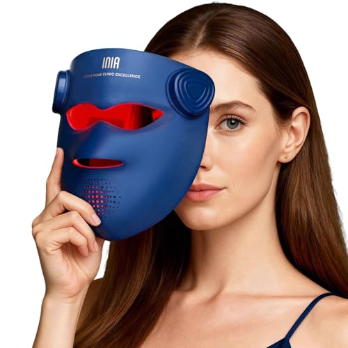 INIA GLOW 4D Wireless Red Light Therapy Mask for Face, Dual NIR, - Product Imagery