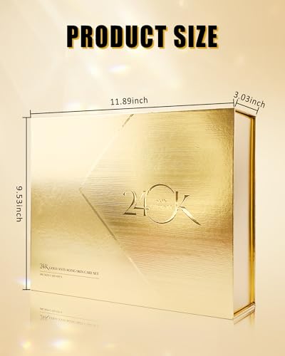 Skin Care Toiletry Kit, 24K Gold Skin Care Set for Women, - Product Imagery