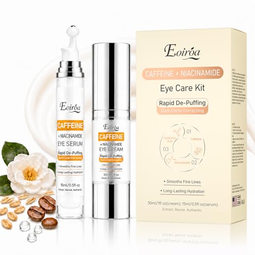 Caffeine Eye Cream for Dark Circles Under Eye Serum with - Eoiroa Official Imagery - 1