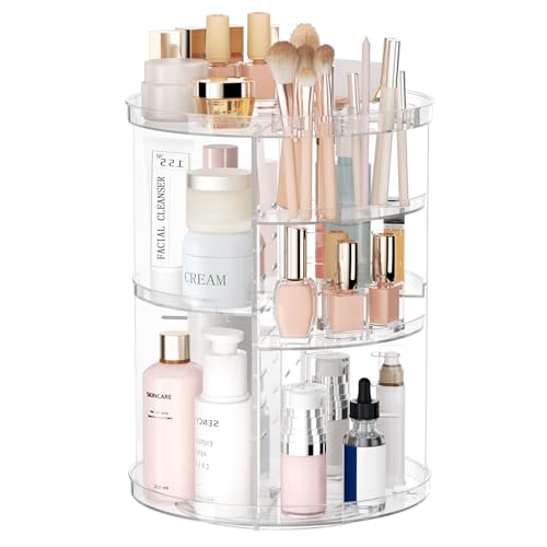 Rotating Makeup Organizer DIY 8 Adjustable Layers Spinning - Jiavarry Official Imagery - 1
