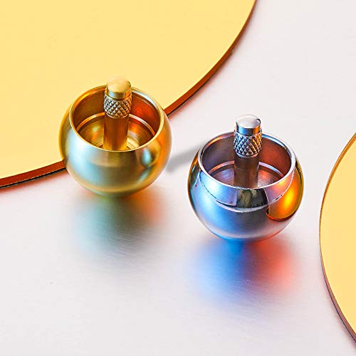 Skylety metal spinning top set with aluminum and stainless steel, featuring flip-over gyroscope design and smooth spinning motion
