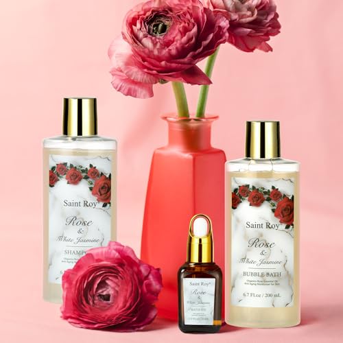 Spa Gift for Women, Red Rose Bath & Body Basket Gift, Spa Gift - Product Imagery