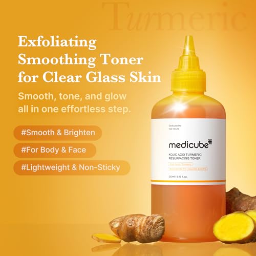 medicube Kojic Acid Turmeric Smoothing Toner for Face & Body - Product Imagery