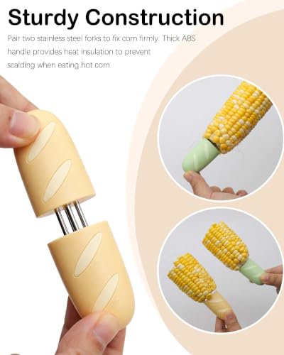 3 Pack Corn Holders with Magnet, Heat Resistant Corn On The Cob - Product Imagery