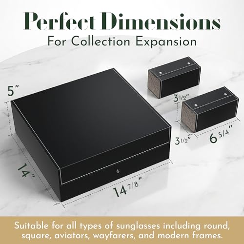 Up to 18 slots Multiples Glasses Case Organizer-Sunglasses Case - Product Imagery