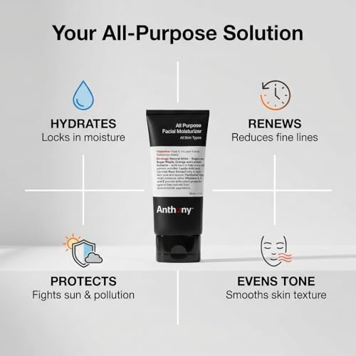 Anthony All-Purpose Facial Moisturizer – Men’s Hydrating Lotion - Product Imagery