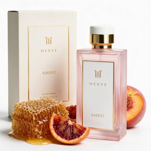 Merve Ambre Perfume for Women 3.4 Oz Long Lasting EDP Honey - Product Imagery