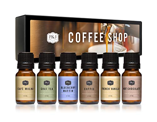 P&J Trading Fragrance Oil Coffee Shop Set | Coffee, Café Mocha, - Product Imagery