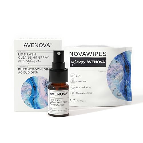 Avenova Daily Clean Duo 20 ml Spray 30 Count Eye Wipes - Avenova Official Imagery - 1