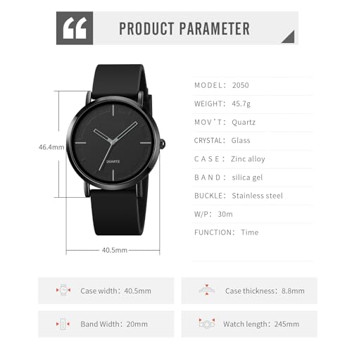 BESTKANG Fashion Simple Luxury Quartz Silicone Waterproof Unisex - Product Imagery