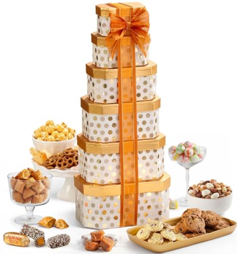 Broadway Basketeers Towering Gift Basket Boxes of Chocolate - Broadway Basketeers Official Imagery - 1