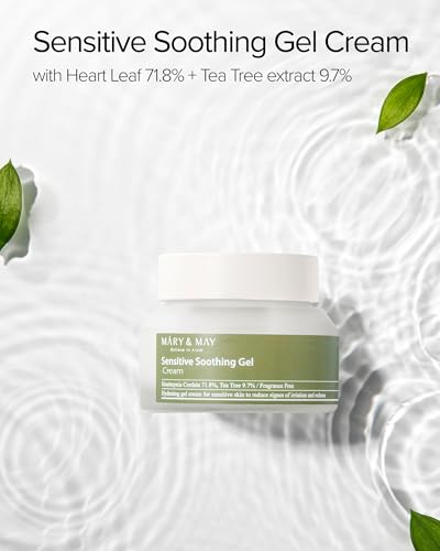 Mary&May Heartleaf Tea Tree Cooling Gel Cream, 2.46 oz - Product Imagery