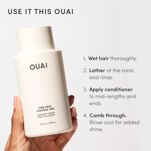 OUAI Fine Shampoo and Conditioner Set (10 Fl Oz) - Product Imagery