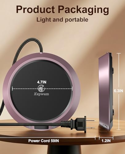 Mug Warmer for Desk, Coffee Warmer with 3 Temp Settings & 2-9H - Product Imagery