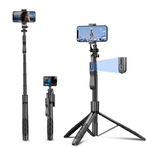Selfie Stick Tripod,Tripod with 360 Degree Rotatable Phone - Product Imagery