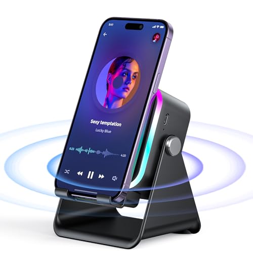 Induction Speaker with Phone Stand 5 in 1 Wireless Bluetooth - Product Imagery