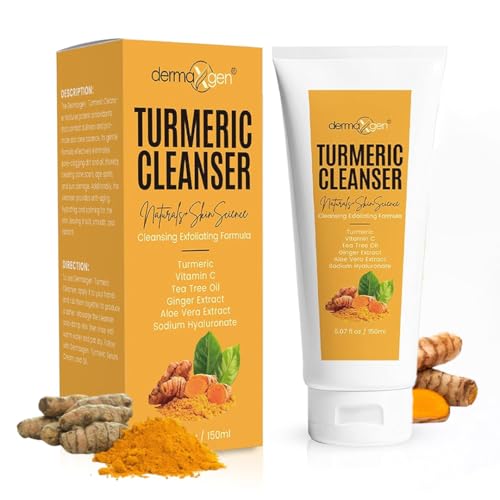 Turmeric Facial Cleanser – Natural Anti-Aging Exfoliating - Product Imagery