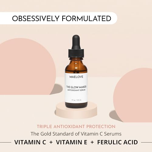 MAELOVE Glow Maker Vitamin C Serum with Vitamin E & Ferulic - Product Imagery