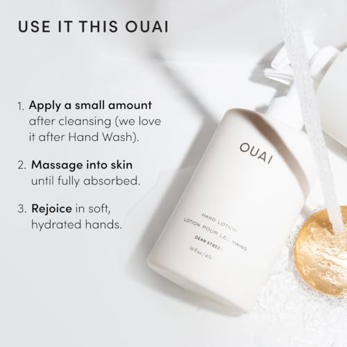 OUAI Hand Lotion - Hydrating Lotion for Dry Skin (16 Fl Oz) - Product Imagery