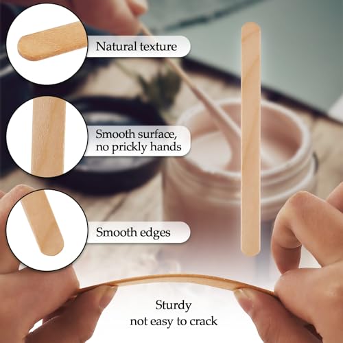 KTOJOY 200 Pcs Craft Sticks Ice Cream Sticks Natural Wood - Product Imagery
