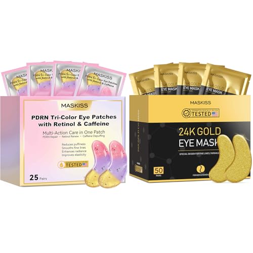 Maskiss 24K Gold PDRN Tri Color Under Eye Patches Bundle Eye - Maskiss Official Imagery - 1