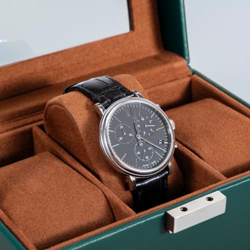 ProCase Watch Box, 3 Slot Mens Watch Display Case, MidnightGreen - Product Imagery