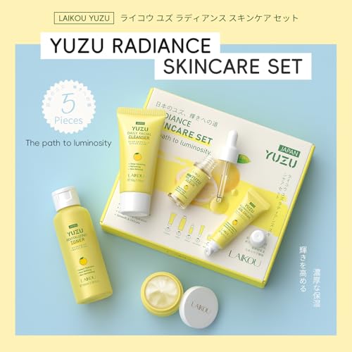LAIKOU YUZU Skin Care, Skin Care Set, Beginner Kit, TSA-friendly - Product Imagery